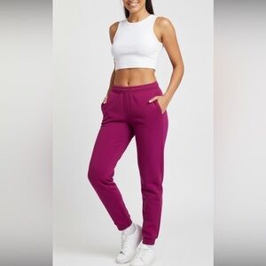 Nike Pink Highrise Yoga Thermal-Fit Relaxed Sweatpants Cotton Size Medium